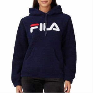 Fila Ladies' Plush Fleece Hoodie Navy M